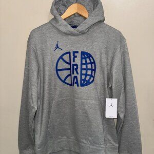 Jordan x France Basketball Team Issue On-Court Practice Hoodie Gray Mens NEW